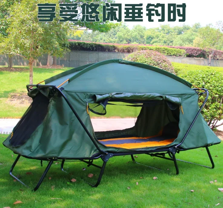 1-2 Person Portable Off Ground Tent Cot Sleeping Bed Oversize Multi-function Folding Camping Cot for Adults Hiking Traveling