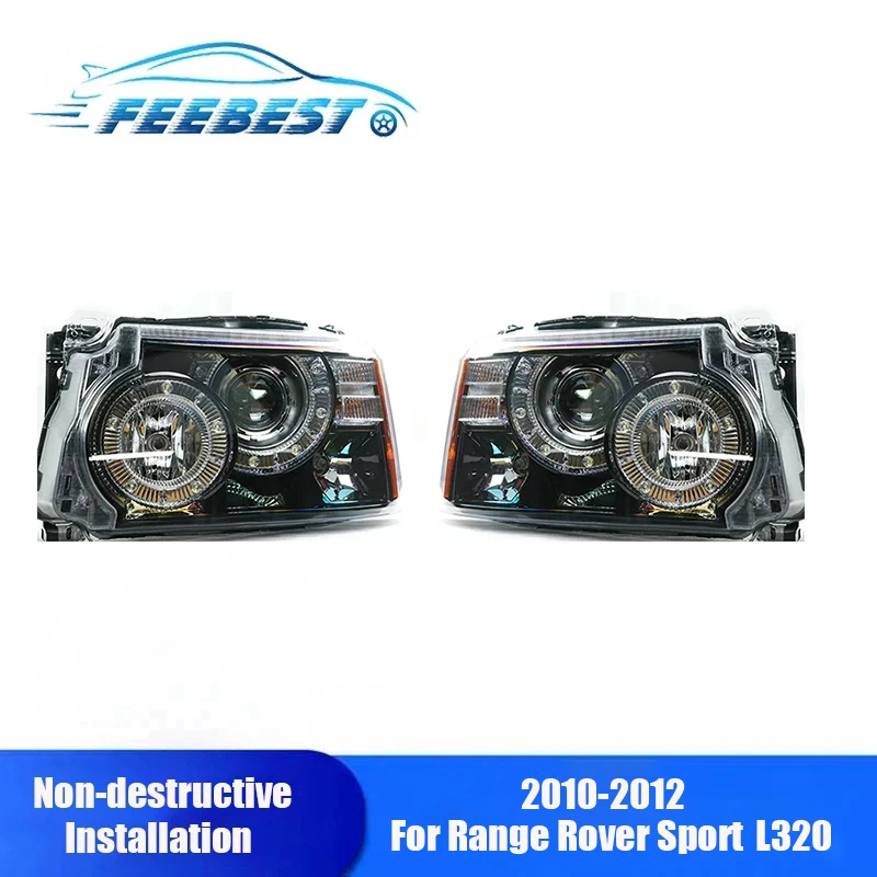 Pair Upgrade To New Front Head Lamp For Land Rover Range Rover Sport 2002-2009 Facelift to 2010-2012 L320 LED Headlight