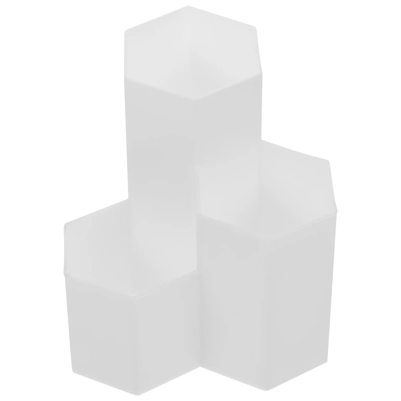 

Hexagonal 6 Plastic Stationery Case Desktop ganizer Pen Box Cosmetics Case Office Pen Desktop ganizer Box Accessory