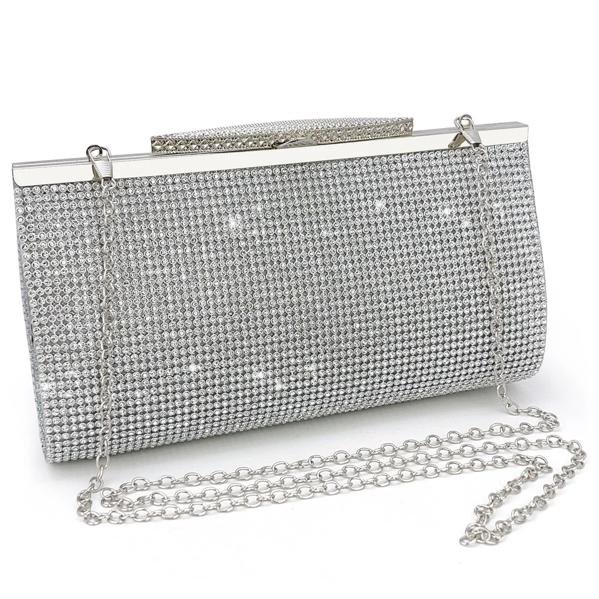 Glisten Rhinestone Clutch Bling Crystal Glitter Crossbody Bag for Bridesmaid Wedding Party Evening Bag Cocktail Party Handbag