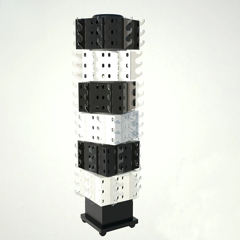 Custom rotating corrugated cardboard display rack, suitable for sunglasses, model YM68, capacity 120 pairs