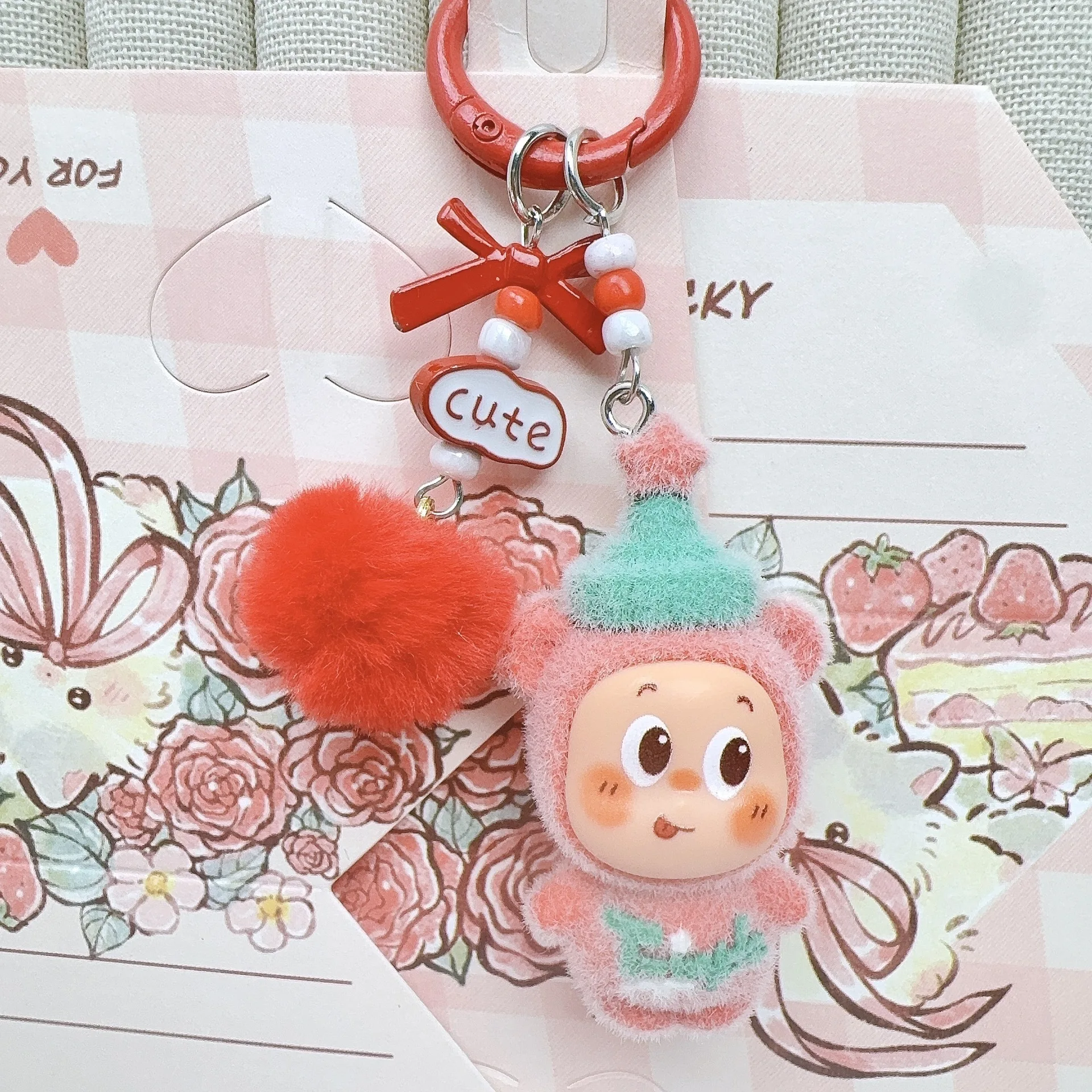 الكرتون نجمة المفاتيح دمية معلقة زخرفة DIY الهاتف المحمول لطيف تمثال الديكور لعبة الإبداع التبعي