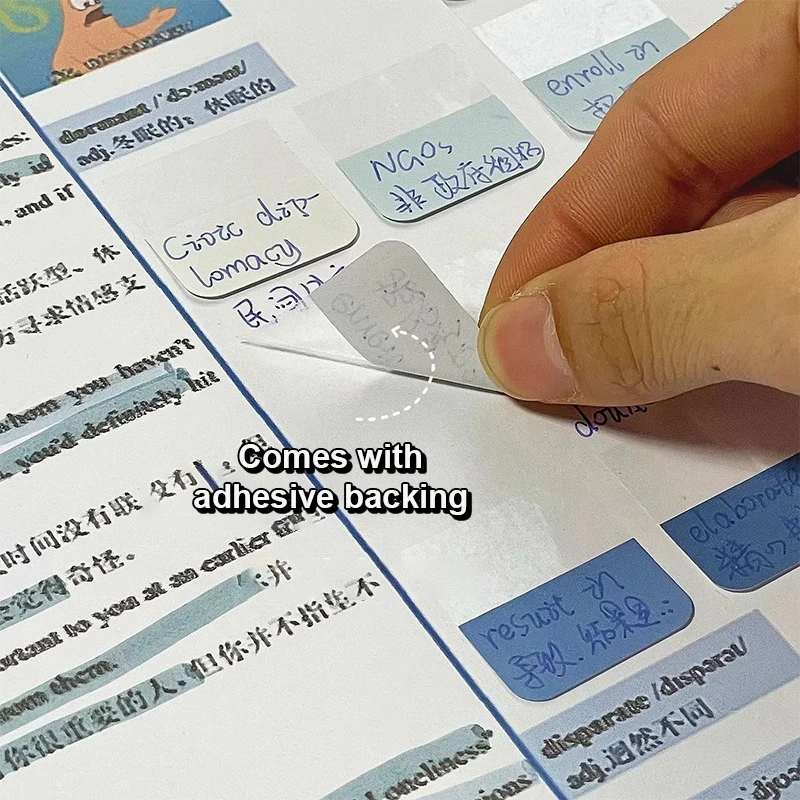 120Sheets Creative Gradient Color Category Index Sticky Note Student Simplicity Stationery Memo Pad Cute School Supplies