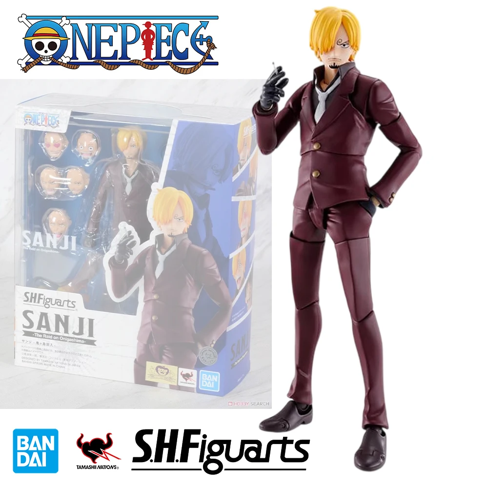 

Bandai Genuine One Piece S.H.Figuarts SAN JI The Raid On Onigashima Anime Action Figure Toys Collectible Model Toy Gifts