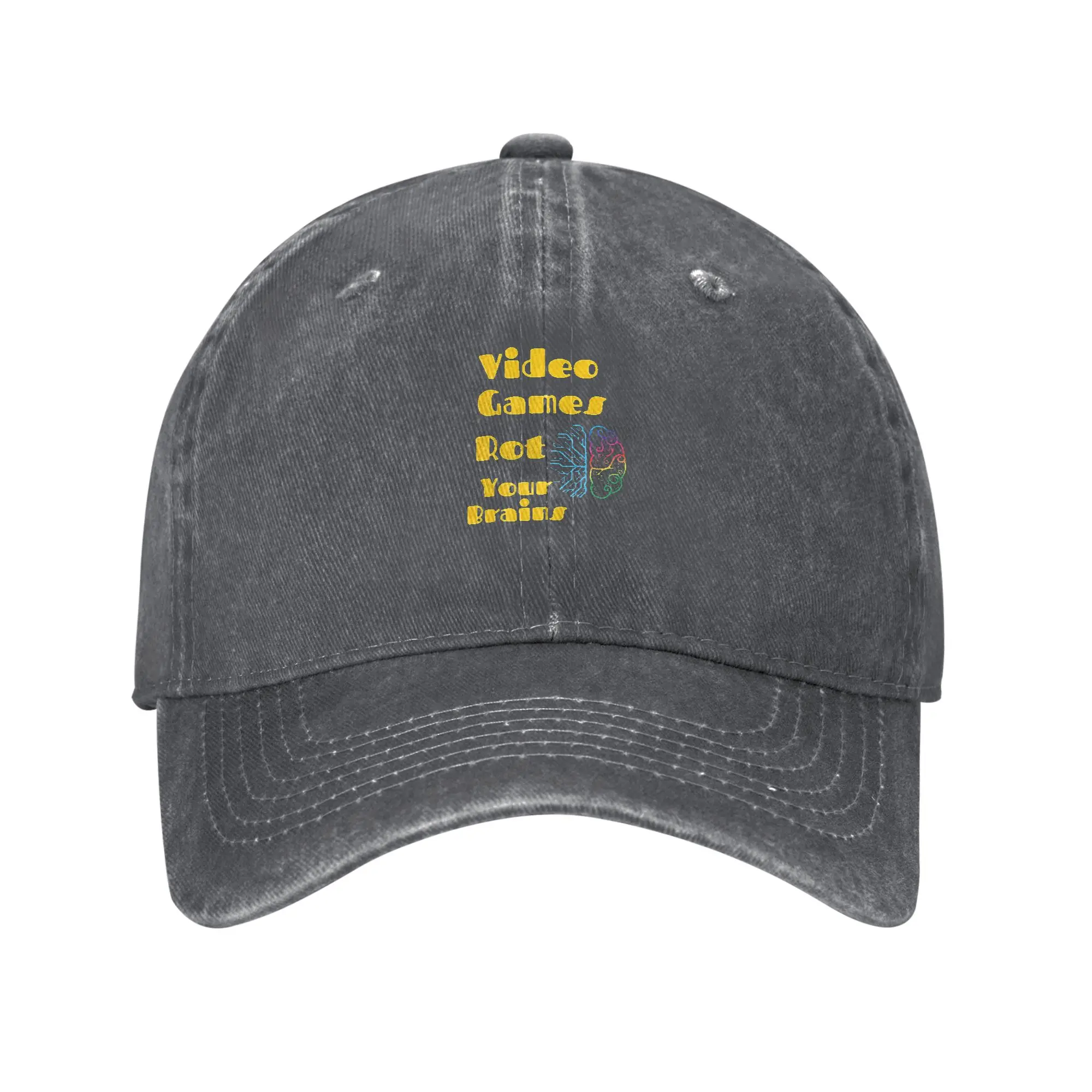 Fashion Video Games Rot Your Brains - Mindless Fun - Funny Art baseball cap  Upf50 Polo Cap