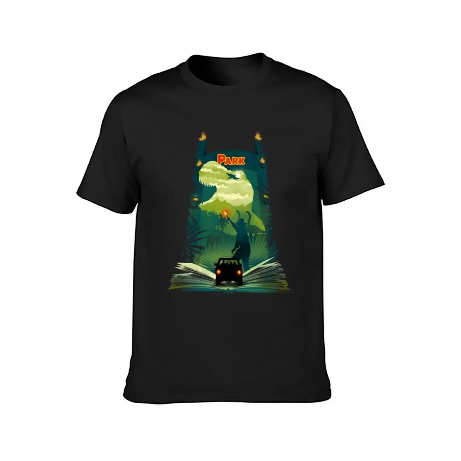 Jurassic Book T-Shirt summer tops cute clothes fitted t shirts for men