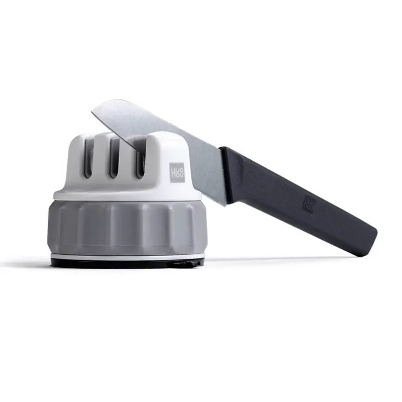 Huohou Mini Knife Sharpener Fixable Sharpen Stone One-handed Sharpening Tool Super Suction Kitchen Kitchen Knives Accessories