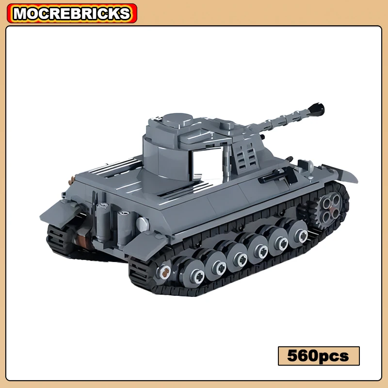 MOC Building Blocks Panzer III/IV German MIlitary Middle Tank Transport Armored Vehicle Technology Weapon Kid‘s Bricks Toys Sets