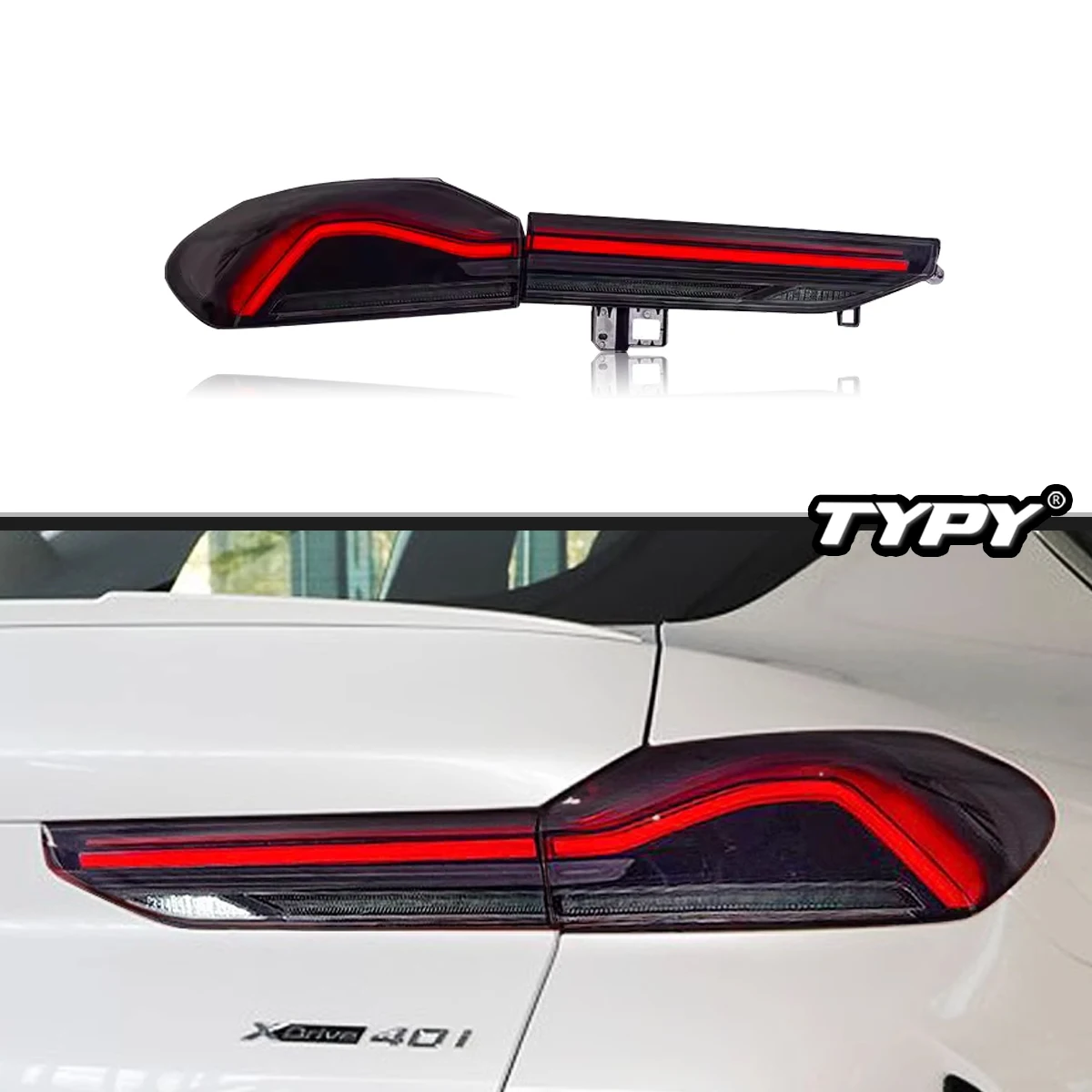 

TYPY новый светодиодный задний фонарь, обновленный, модифицированный для BMW X6 G06, задний фонарь 2020-2022, задний фонарь с динамическим сигналом, автоаксессуары