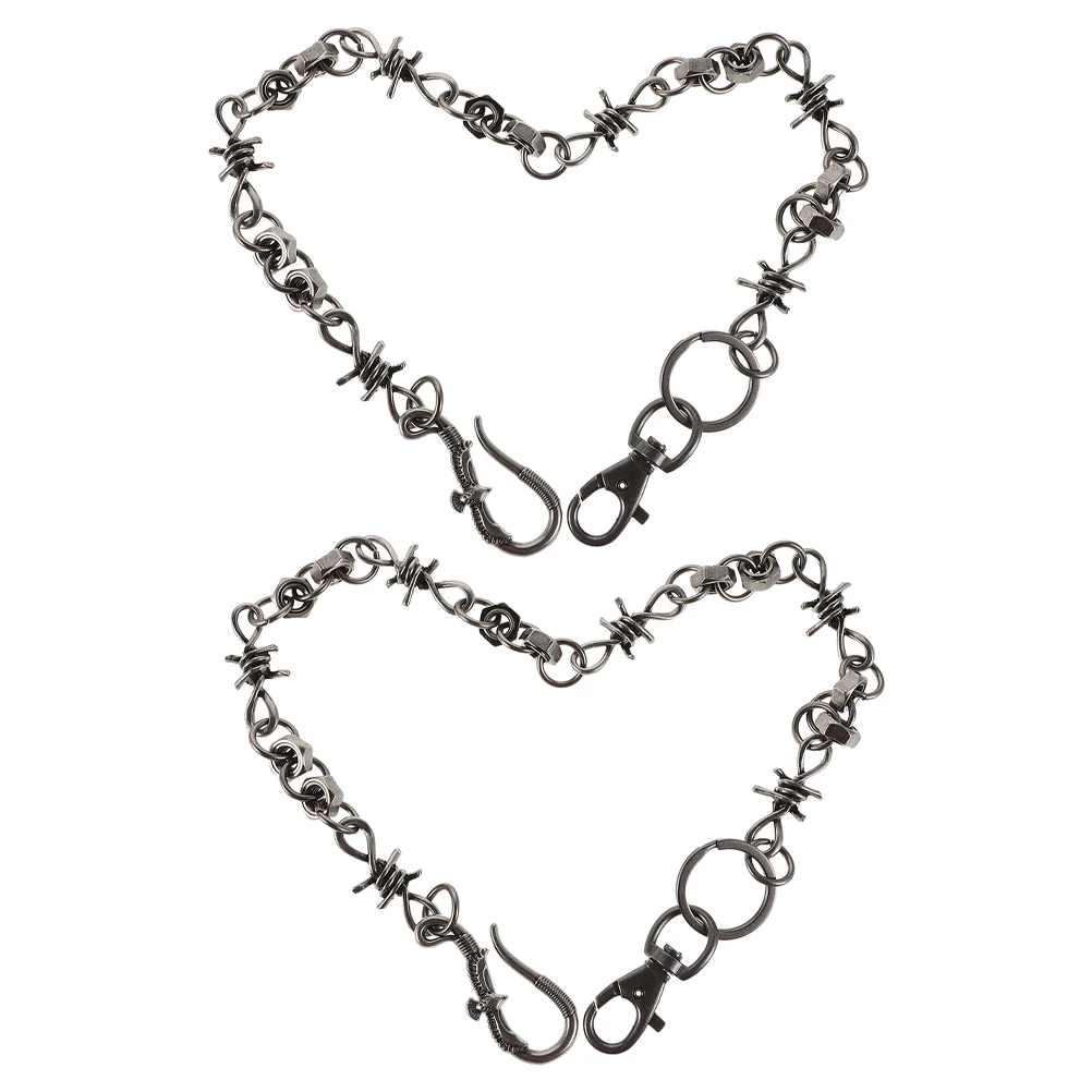 Catena per pantaloni hip-hop retrò Cintura in argento regolabile in metallo vintage per uomo Donna Accessorio per jeans stile punk Leggero e confortevole