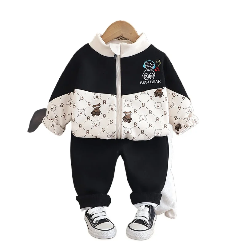 New Spring Autumn Children Boys Clothes Kids Clothing Suit Jacket Coat Pants Infant Cotton Tracksuits 2pcs/set 1 2 3 4 5 Years