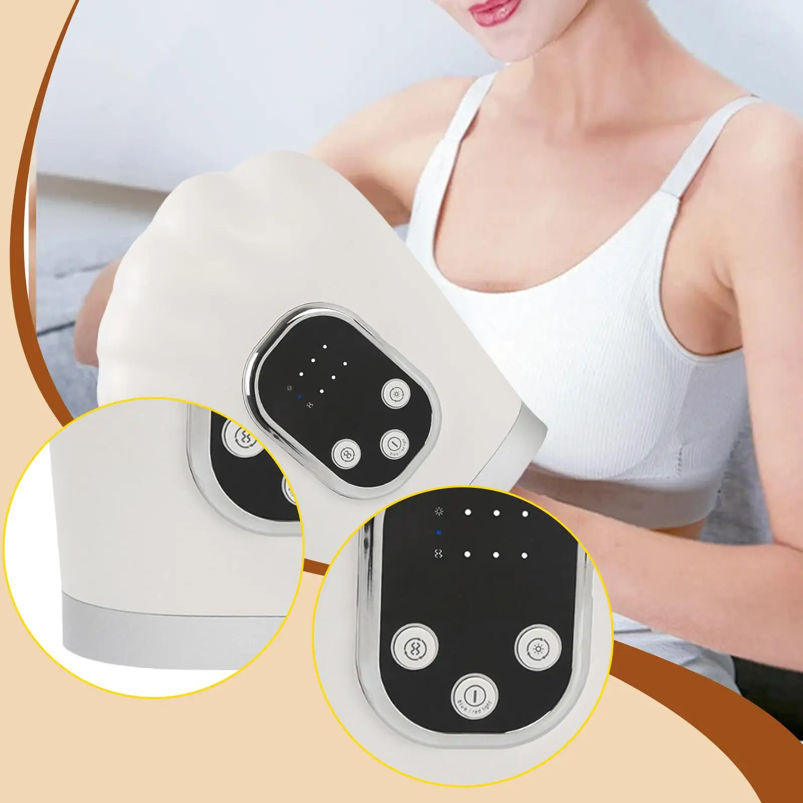 

Hand Massager Machine Portable Palm Wrist Constant Temperature Finger Massager Three Modes for Travel Home Birthday Gift Office