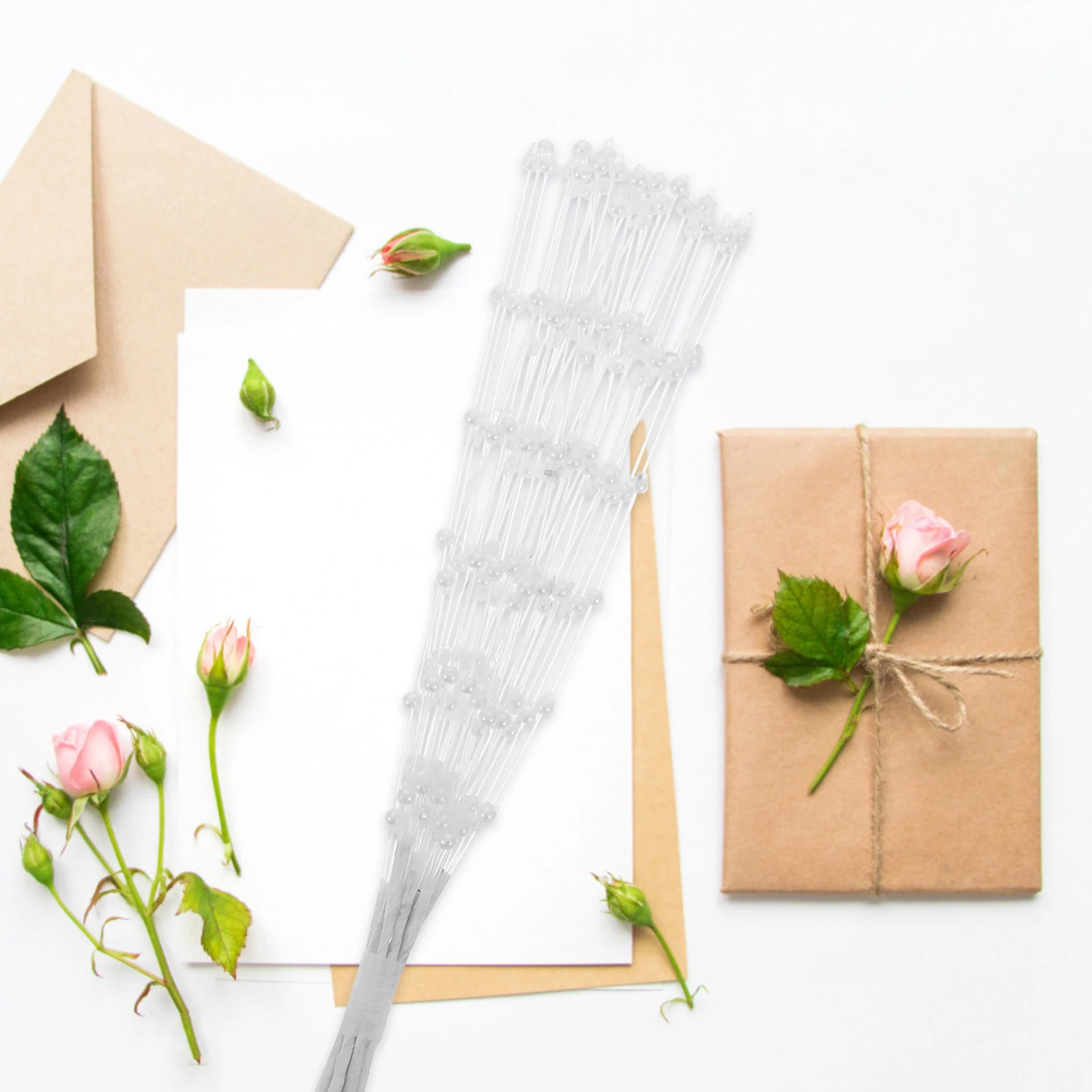 

100pcs Twig Jewelry Durable Plastic Bridal Shower Wedding Artificial Pearl Bouquets Decor Bouquet Party Supplies