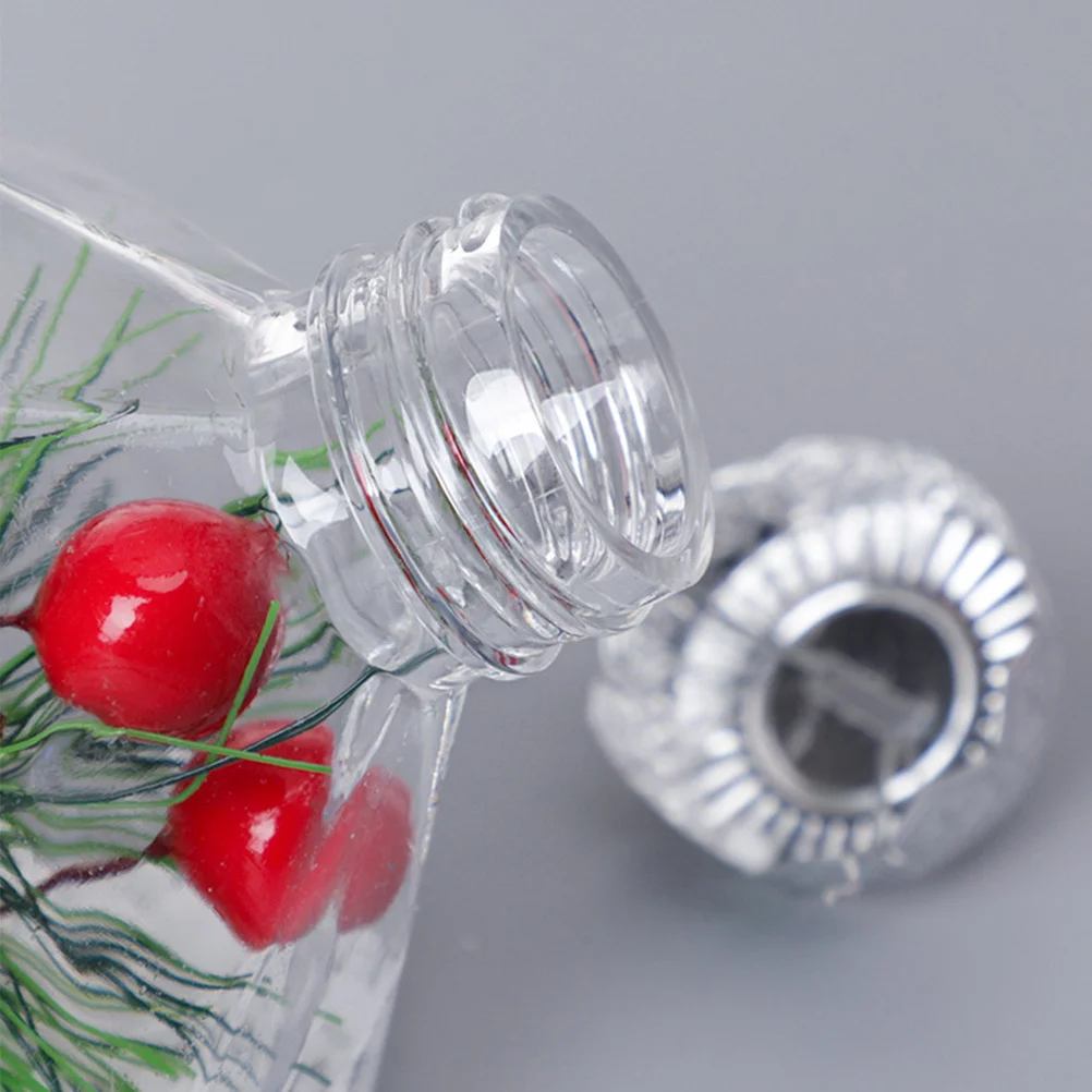 

8Pcs Plastic Christmas Balls Transparent Fillable Hanging Xmas Ball Pendant Ornaments Holiday Decoration Christmas Balls