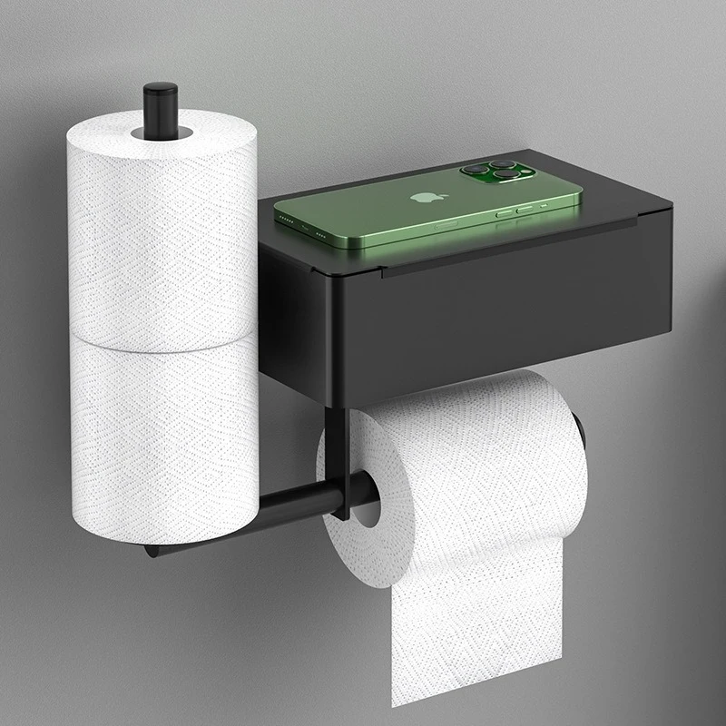 1Set Toilet Paper Holder With Wet Wipes Box Stainless Steel Toilet Roll Holder Stainless Steel
