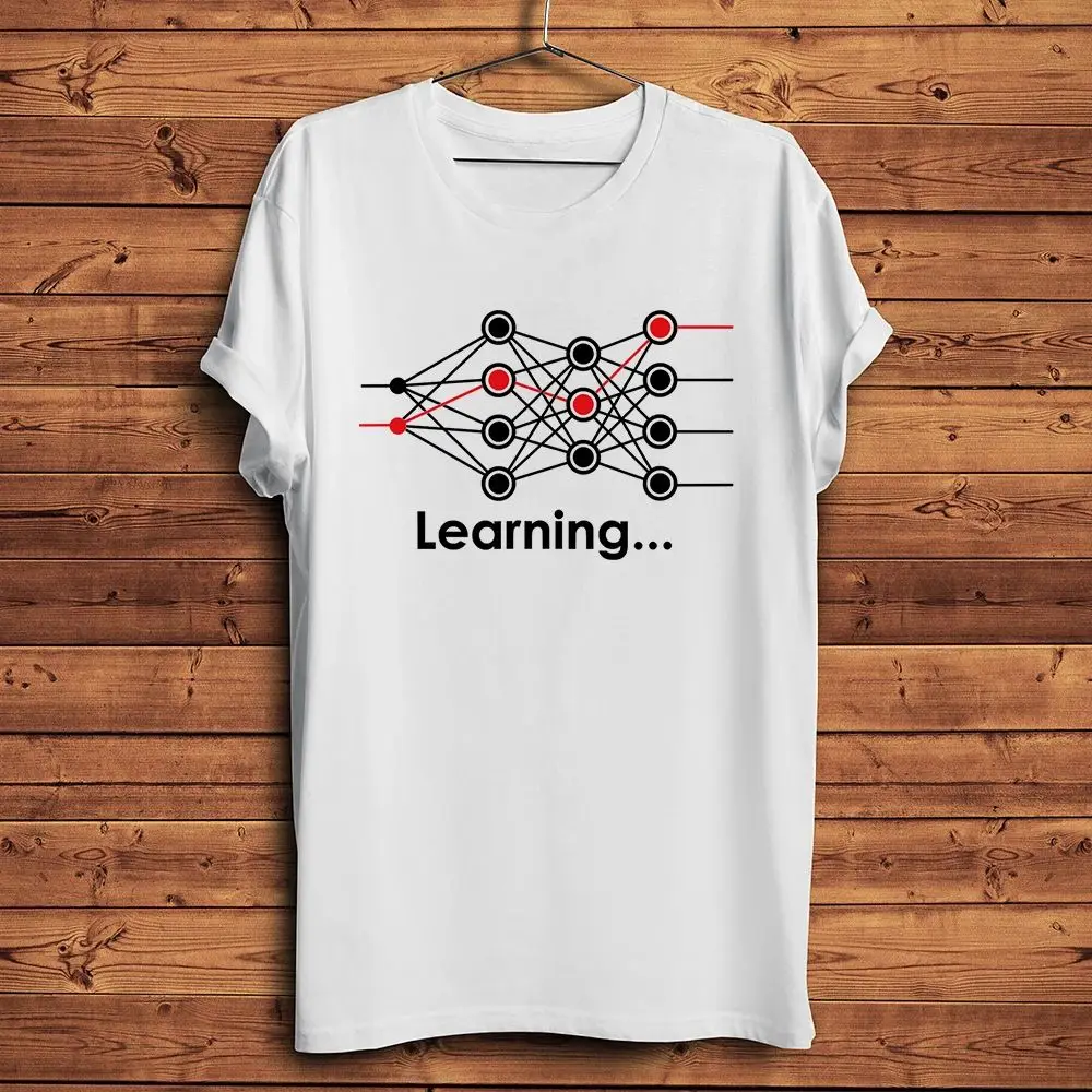 Danqiyoyo Short Sleeved Round Neck Y2k Tshirt men Clothing New Data Science Neural Network AI Learning Machine Funny 27447