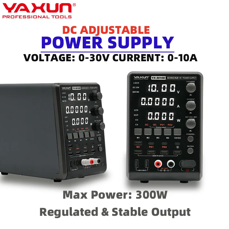 YAXUN YX-3010D Digital DC Power Supply 30V 10A High Precision