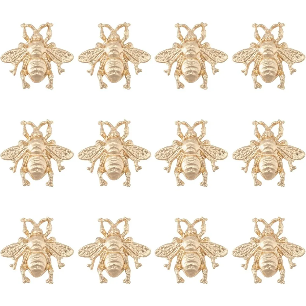 12PCS Honeybee Brooch Pin Gold Alloy Pins Set Vintage Bee Brooch Pin Lapel Pin Coat Suit Shirt Collar Accessories