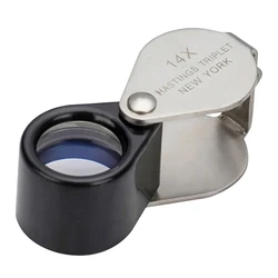 Folding Pocket Glass for Reading 14X Portable Magnifier for Stamps