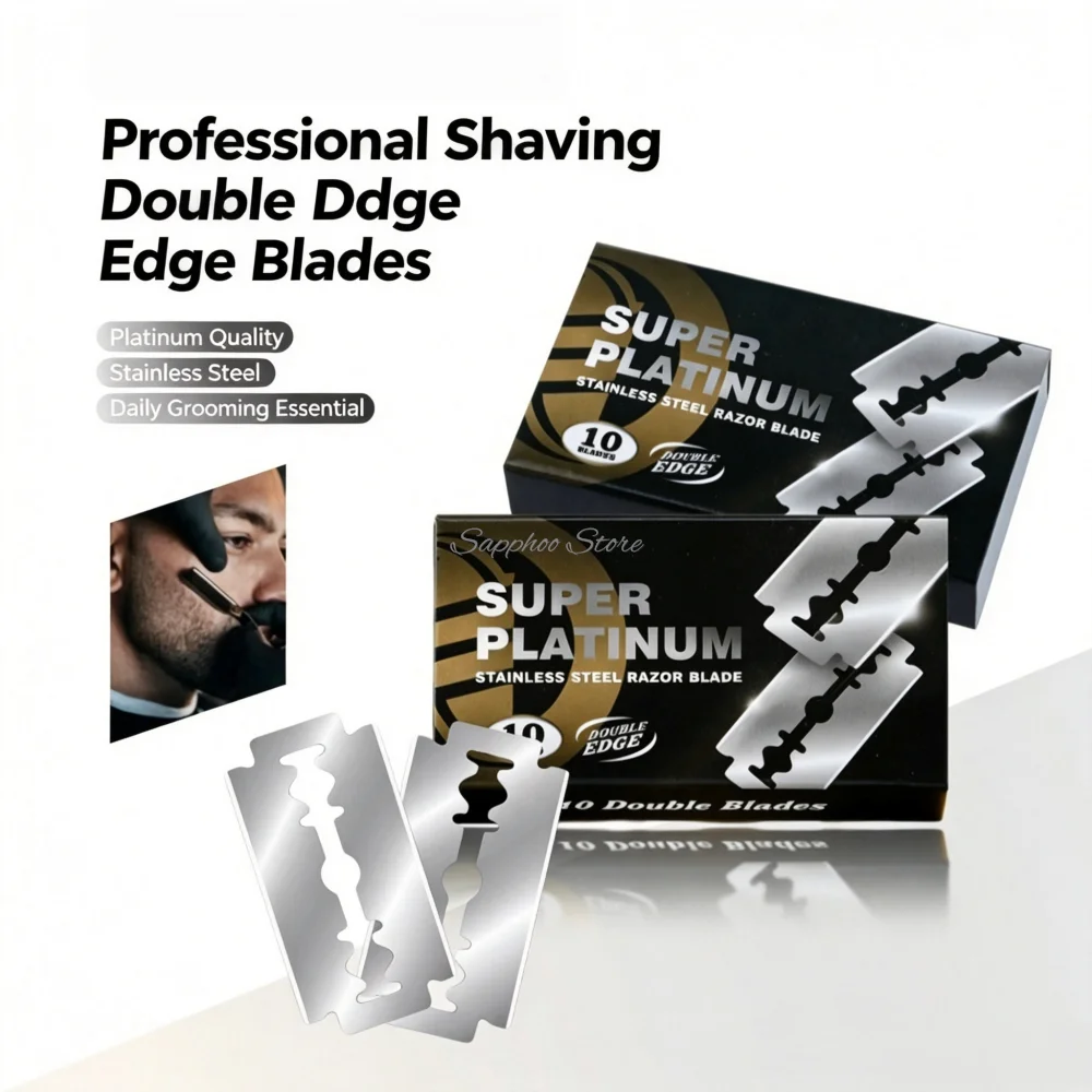 10/50//100pcs/box Stainless Steel Double Edge Blade 74 Manual Razor Shaver Blade Barber Tools For Men Beard Women Eyebrow
