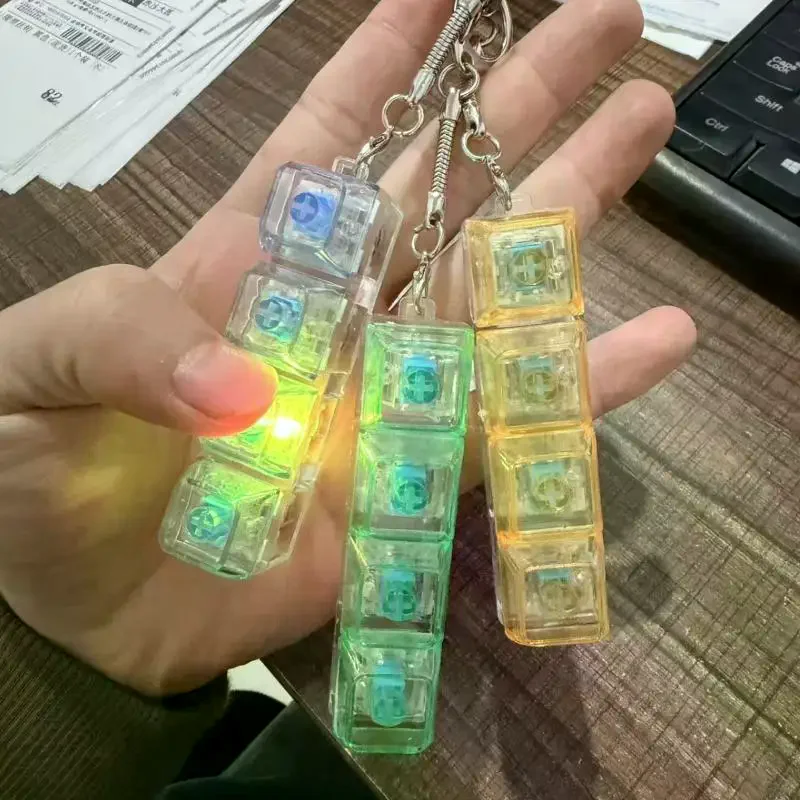 1/4/5/9 Keys Mechanical Keyboard Axis Tester Button Keycap Keychain Keyboard Keychain Toy Finger Keyboard Caps Toy
