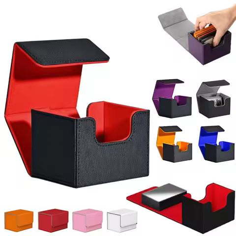 Durable 100+ Game MTG Trading Card Holder PU Large Capacity Card Deck Case Dust-proof Deck Storage Box Collectible Game Card