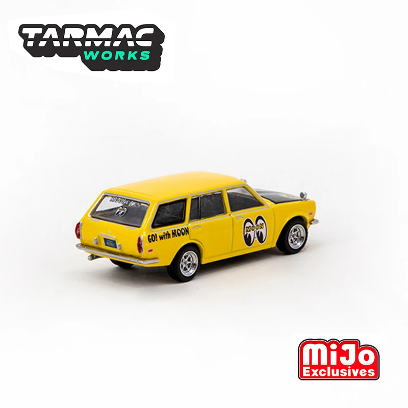 

Tarmac Works x Mijo 1:64 Toy Model Car Datsun Yellow Bird 510 Wagon Mooneyes Alloy Die-Cast Model Car