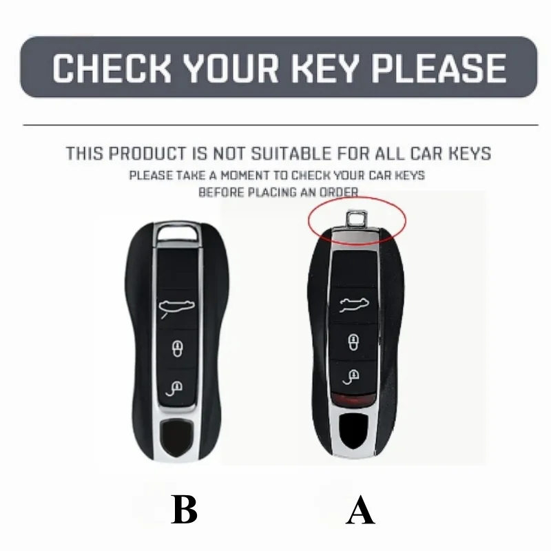 

Crazy Horse Leather Car Remote Key Case Cover For Porsche Panamera Spyder Carrera Macan Boxster Cayman Cayenne 911 970 981 911
