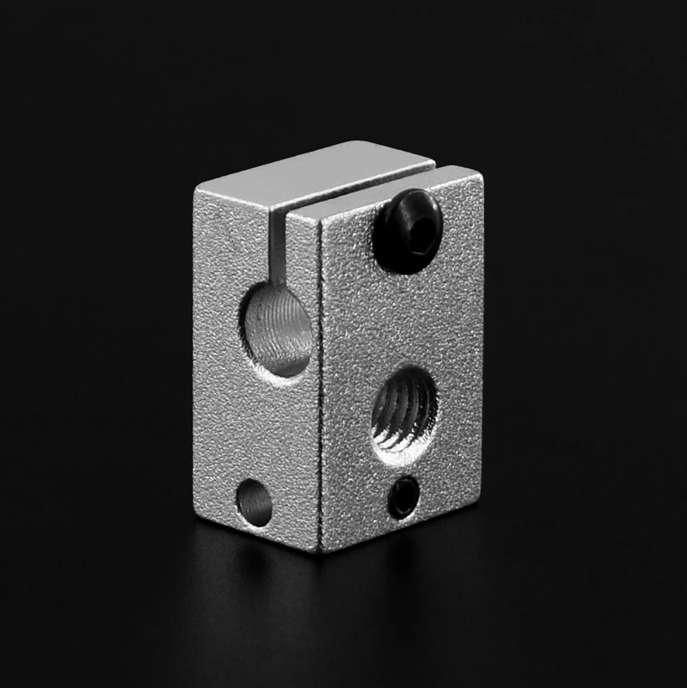 Bloque de calor de aluminio PT100V6 versión oficial para extrusora E3D V6 j-head, accesorio HotEnd, piezas de impresora 3D, 23x16x12mm