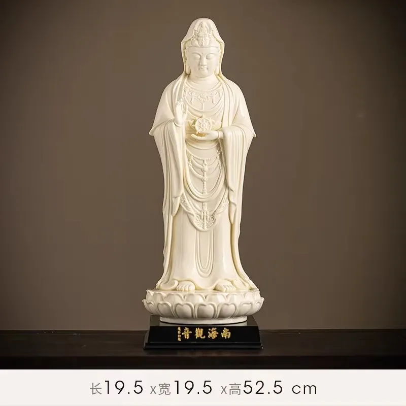 Q-2 White Porcelain Putuo Mountain Nanhai Guanyin Statue Household Ceramic Guanyin Bodhisattva Statue Standing Statue