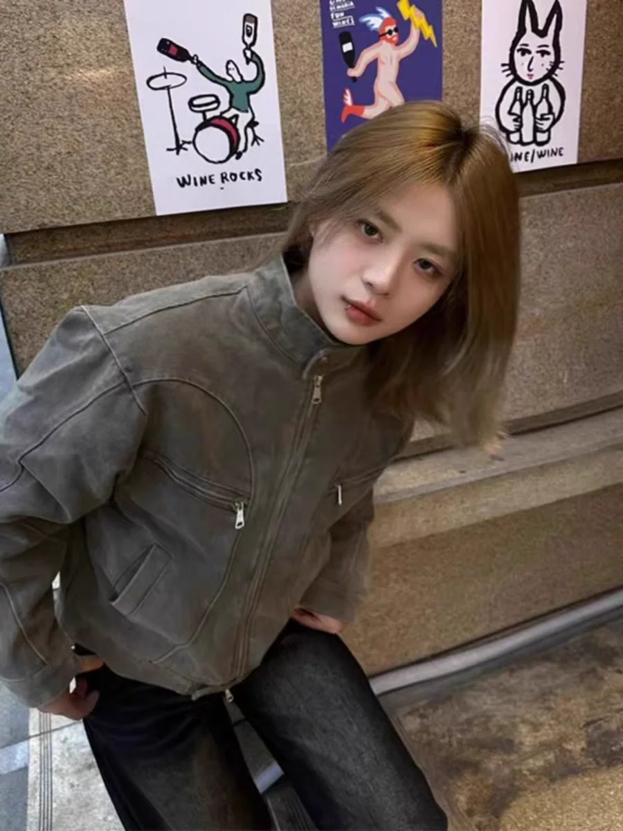 

Куртки-бомберы, женская куртка на молнии, осенняя, в корейском стиле, шикарная, многослойная, декоративная, простая, в консервативном стиле, гибкая, дышащая, мягкая