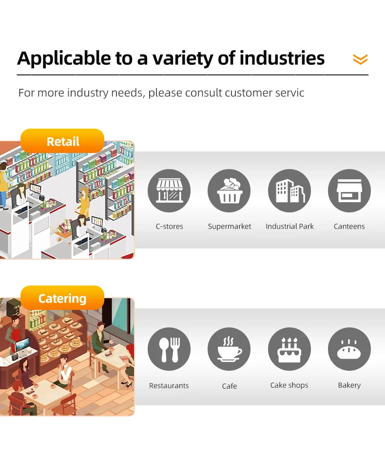 D3-Mini Terminal de escritorio inteligente, caja registradora compacta Android POS con escáner de código de barras, impresora térmica NFC SDK