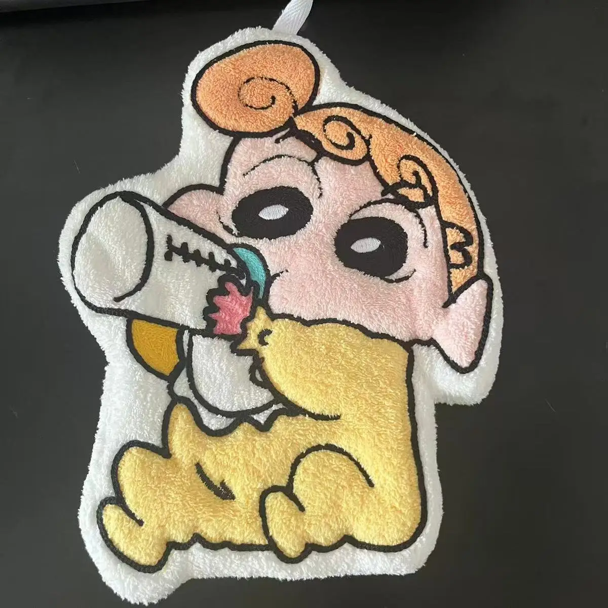 Crayon Shin Chan Anime-Handtuch zum Aufhängen, niedliches, super saugfähiges, dickes Handtuch, Badezimmer- und Küchenbedarf
