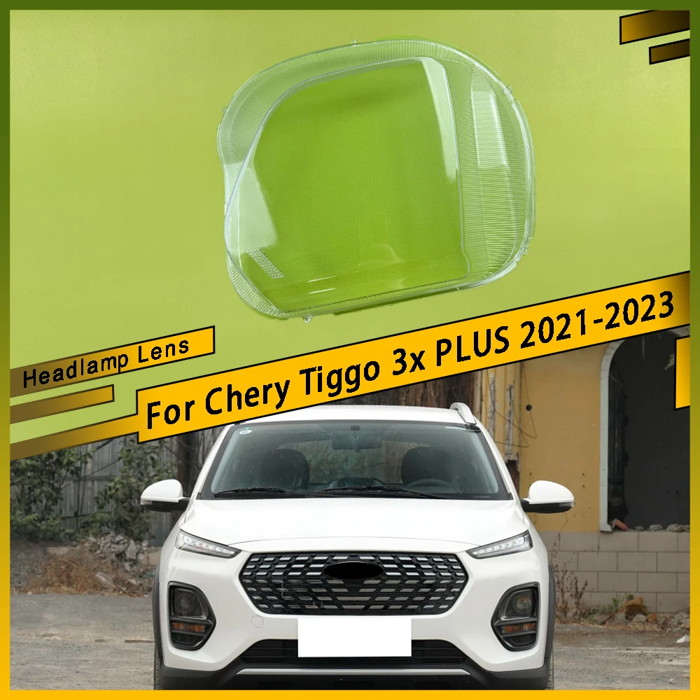

Car Transparent Housing Front Headlights Lens Shell Cover Glass Lampcover Lampshade For Chery Tiggo 3x PLUS 2021 2022 2023