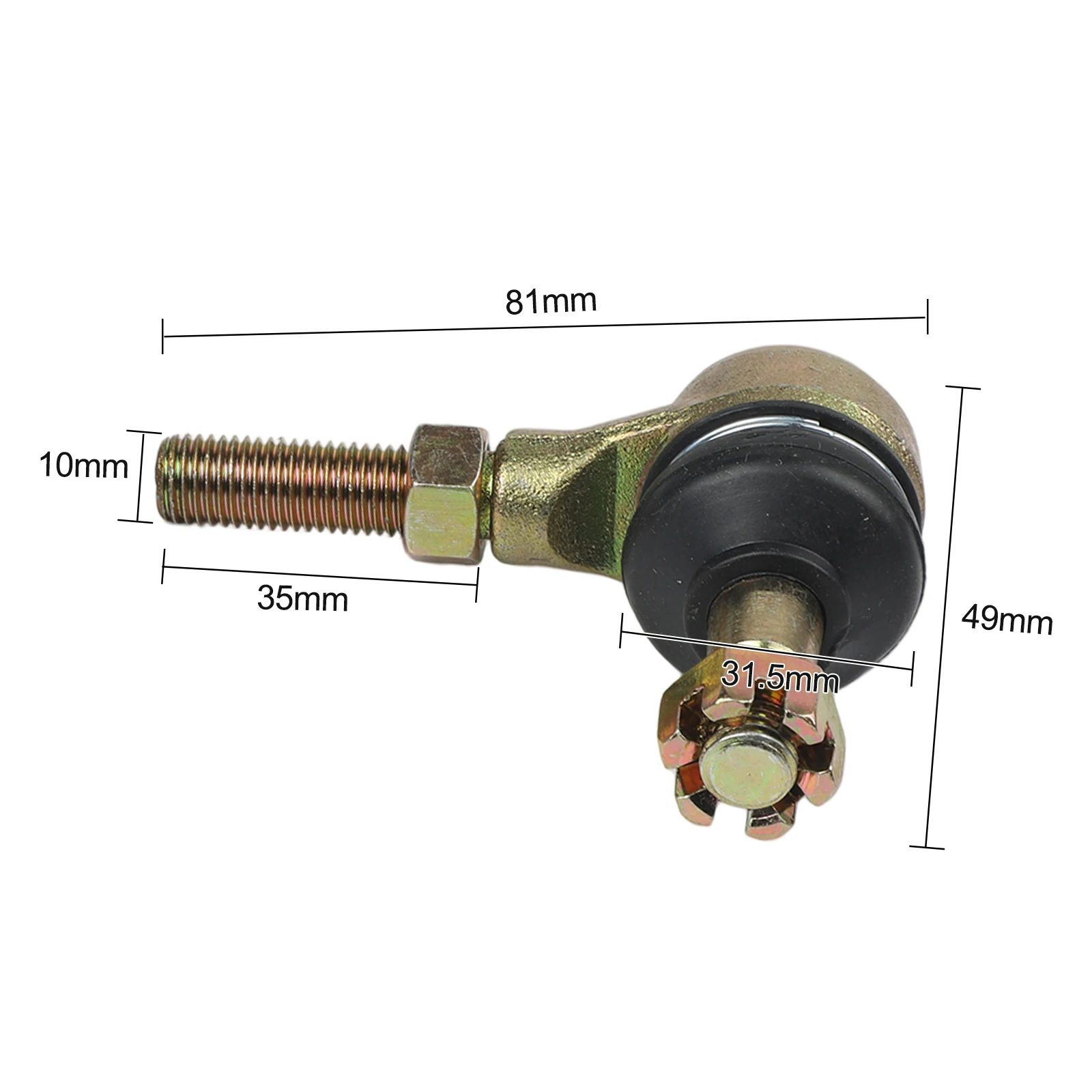 Ball Joint Tie Rod Ball Joint Metal 1 Pair 10mmThread Diameter For 200cc And 250cc ATV 125cc 150cc For 50cc 70cc 90cc 110cc