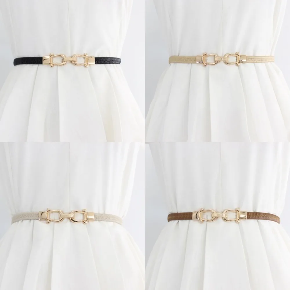 Fashion Waistbands Elastic Waist Band Thin Metal Buckle Women Belt Cloth Accessories Waist Belt Women