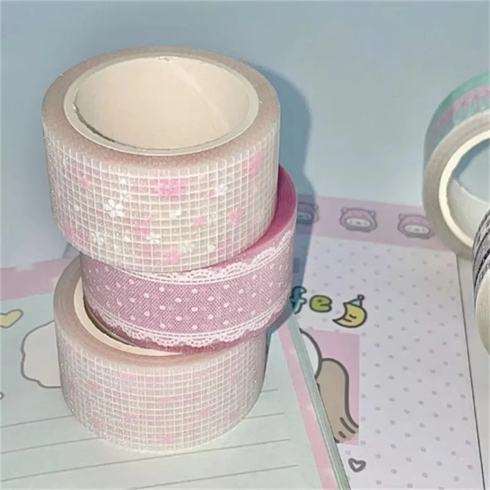 Cute Shiny Surface Washi Tape Sweet Bow Flower Pattern Masking Tape Crafts Making Decorative Tape Scrapbooking