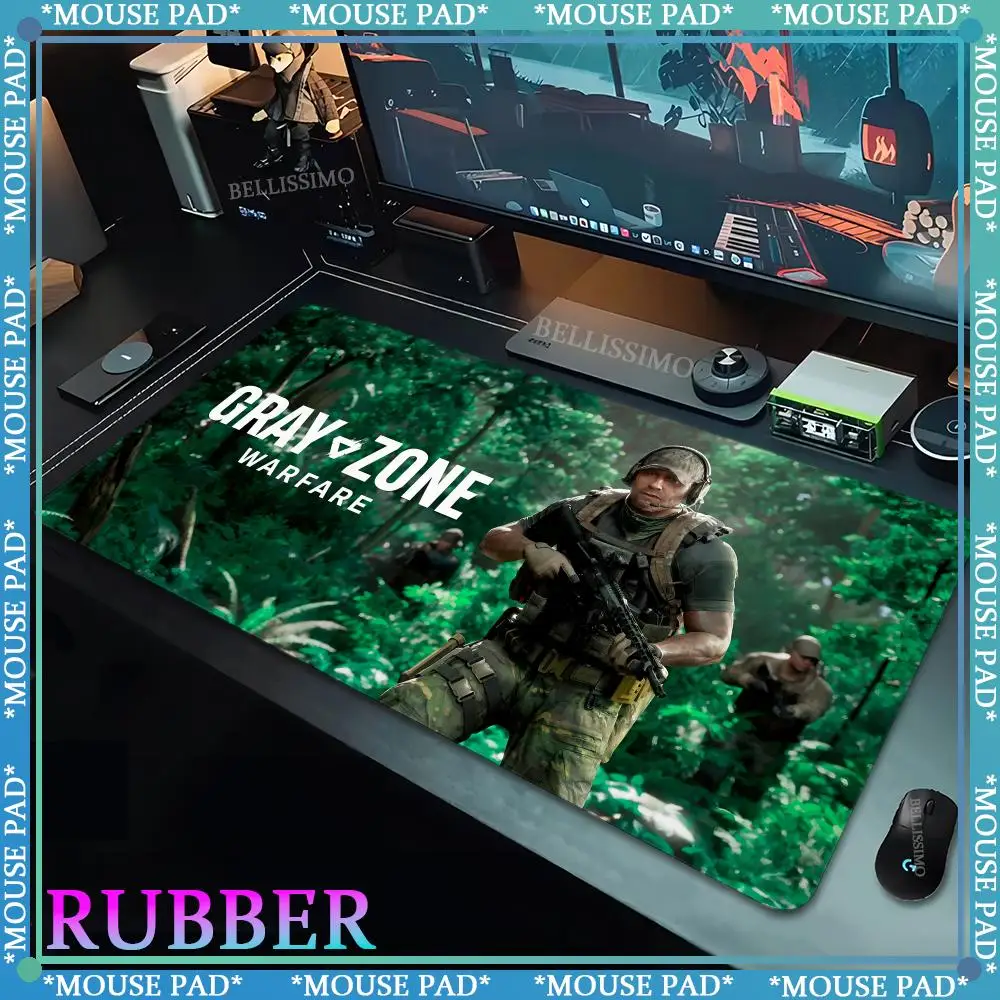 Anime G_Gray Zone Warfare game mousepad oversized 1200X600 thickened table mat non-slip rubber keyboard pad lock edge mouse pad