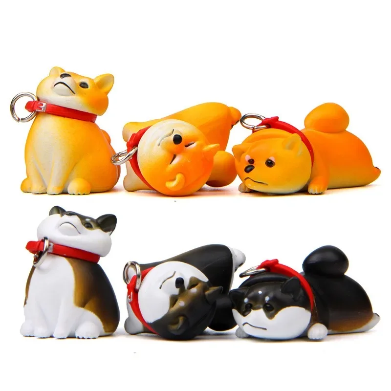 Kawaii Gashapon Refusal Dog Creativity Shiba Inu Anime Figurine Cute Animal Pet Figure Gachapon Capsule Toys Miniature Model