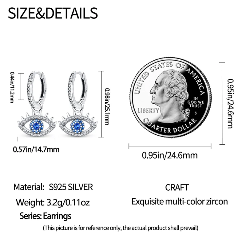 925 Sterling Silver Religious Symbols Series Drop Earrings For Woman Fashion Party Fine Gifts Elegant S925 Jewelry Accessories