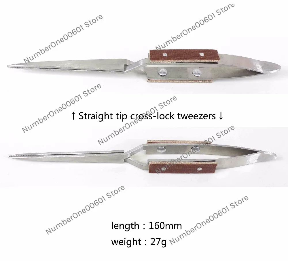 Rebound Jewelry Welding Tweezers Curved Straight Soldering Tweezer Selflock Jewelers Jewelry Making Tools Repair locking pick