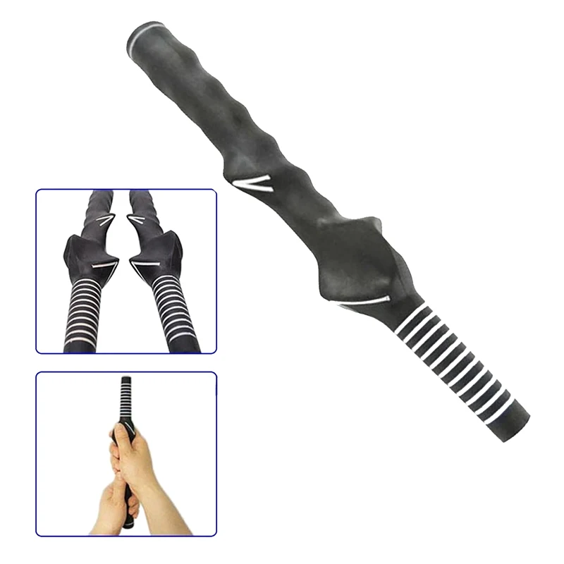 Golf Club Grips Rubber Swing Training Grip Standard Teaching Practice Training Tool Aid Right Left Hand Golfer Exerciser 2024