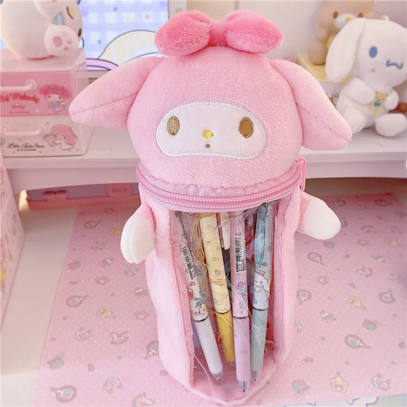 Sanrio Japanese Style Cinnamoroll Pencil Case Plush Kuromi Bag Coin Purse  My Melody Cartoon Cosmetic Bag Girlfriend Xmas Gifts