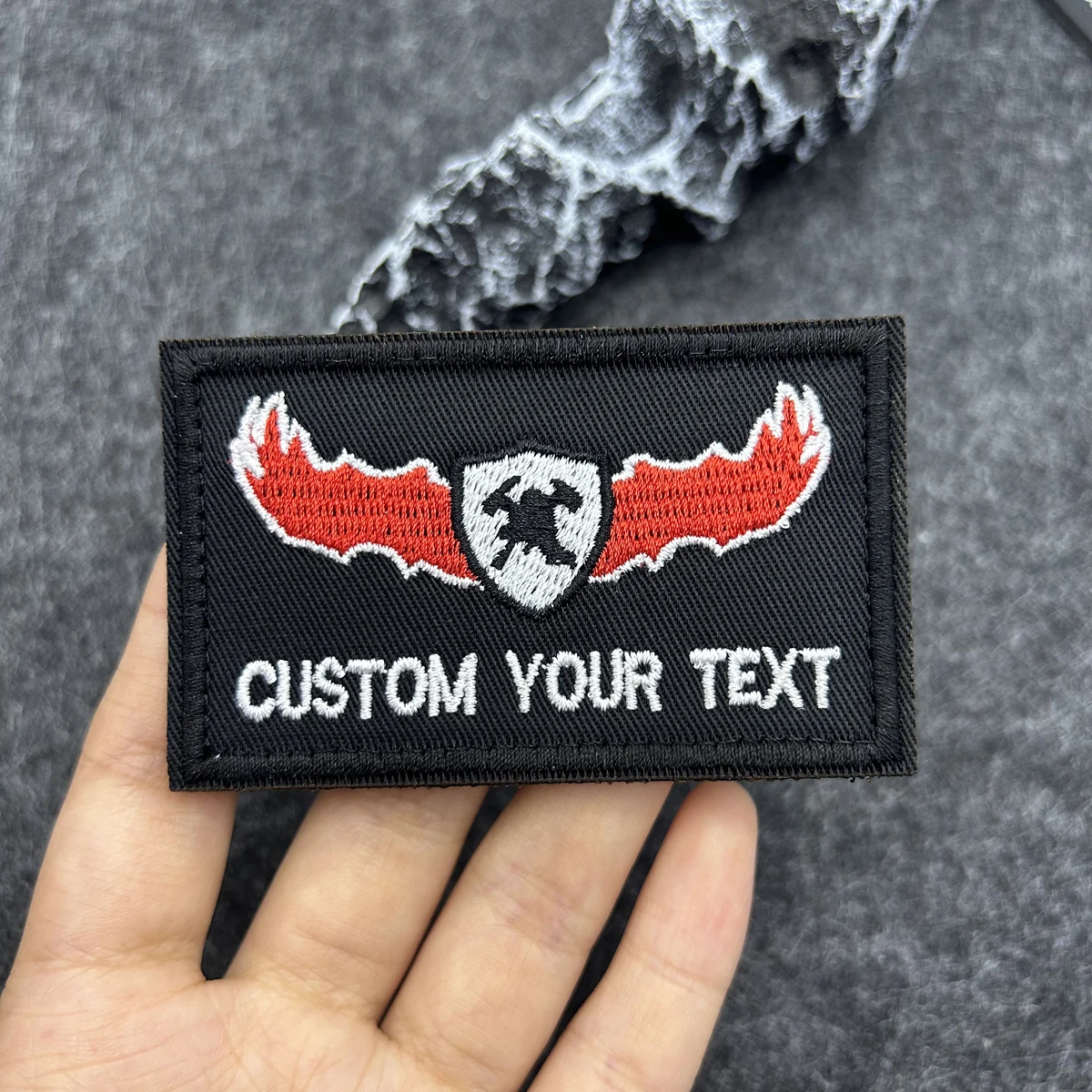 Custom Your Name Fire Protection Theme Embroidered Patch Hook and Loop Backing, Personalized Patch for Backpack Vest Hat