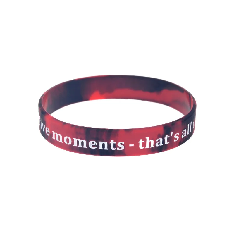 50 Pcs Camouflage Silicone Bangle Movie Character Designs Four Or Five Moments That Is All Hero Anime Fan Gift Bracelet
