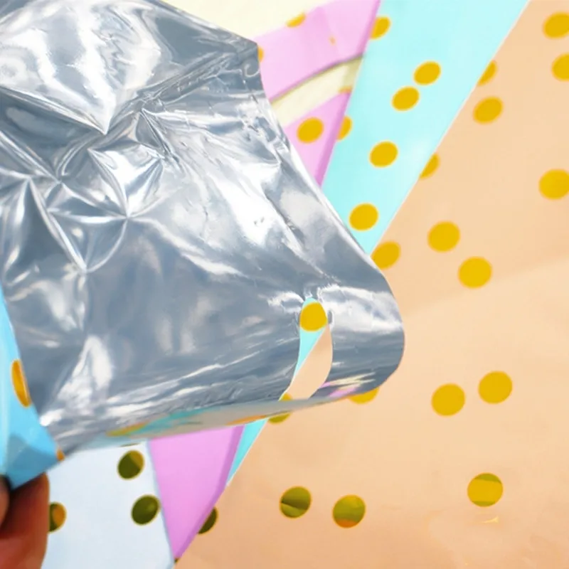 20Pcs golden dots Plastic Birthday Gift Packaging Bag Candy Cookie Tote Bags for Kids Birthday Baby Shower Party Favor Bags