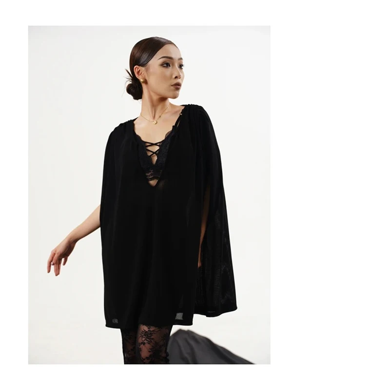 

Новинка 2024 года, топы для латинских танцев для женщин, свободные рубашки-майки, платье для чача, румбы, танго, одежда для взрослых, женская одежда для латинских танцев, DQS20340