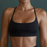 Women's Cross Back Sports Bra Shock Resistant Gathered Sexy Gym Running Bra Summer Yoga Vest Outdoor Comfortable Fitness Wear 3