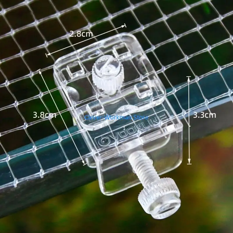 

24TD 2-pack Fish Cover Net Clamp Aquarium Screen Net Anti-Jumping Net Clip