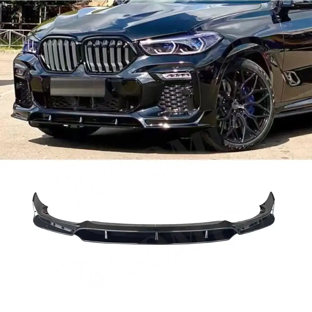 

VACOMUL ABS Carbon Look /Gloss Black Car Front Bumper Lip Chin Spoiler Body Kit for BMW X6 G06 M Sport 2020 2021 2022 2023 Trims